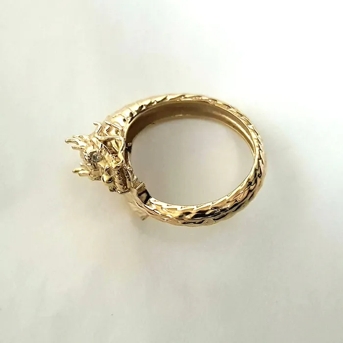 14k 18k gold dragon ring 1 carre dor Rings