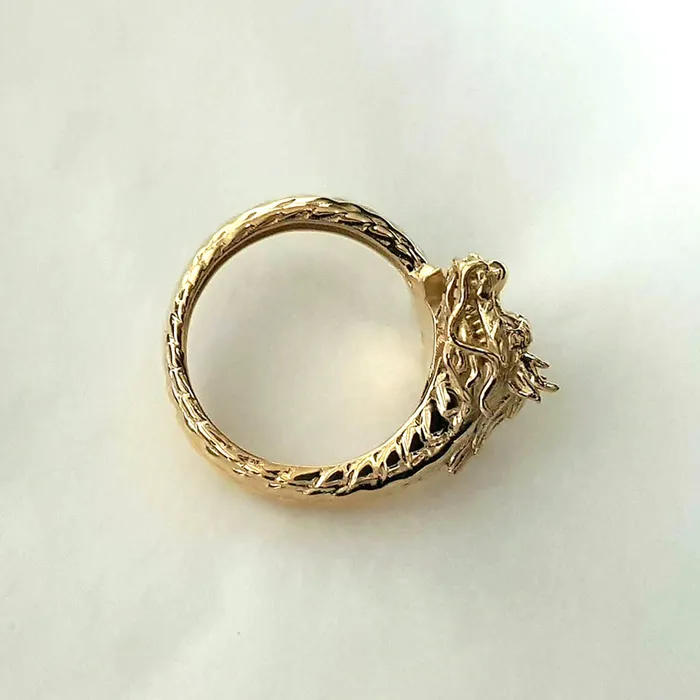14k 18k gold dragon ring 1 carre dor Rings
