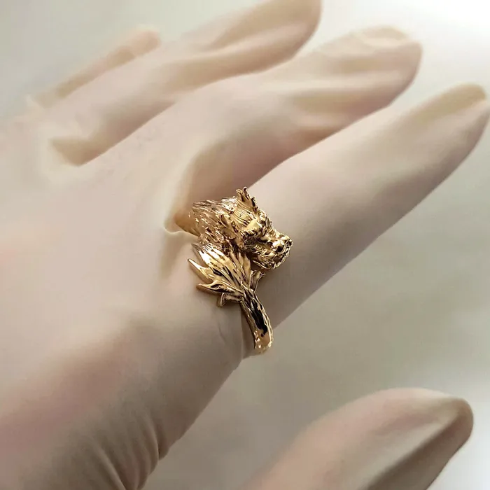 14k 18k gold dragon ring 1 carre dor Rings