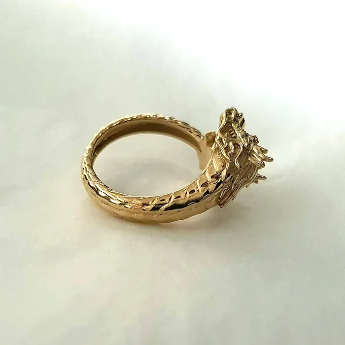 14k 18k gold dragon ring 1 carre dor Rings