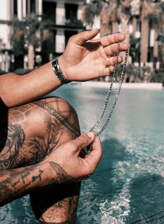 5mm Silver Figaro Chain Necklace for Men WE ARE ALL SMITH Mens Jewelry Clothing Necklaces
