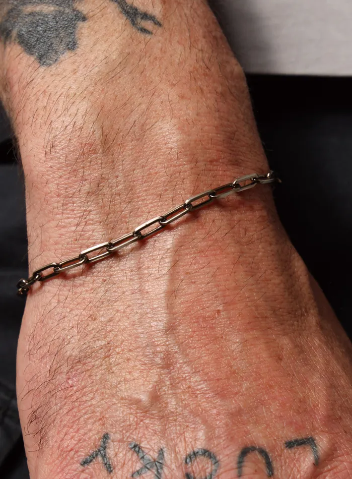 925 Sterling Silver Chocolate Gold with 14k Gold Filled Clasp Chain Bracelet WE ARE ALL SMITH Mens Jewelry Clothing Bracelets