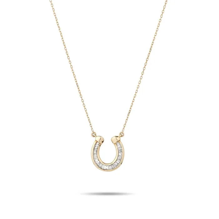 Adina Reyter Necklaces Baguette Horseshoe Necklace