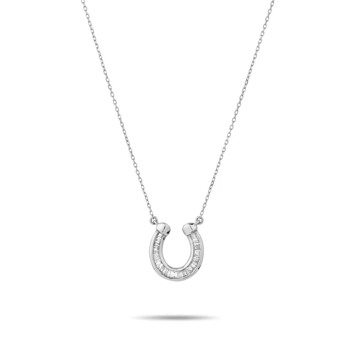 Adina Reyter Necklaces Baguette Horseshoe Necklace