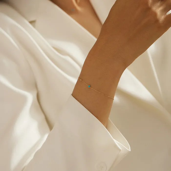 AMINA Turquoise White Sapphire Bracelet AURELIE GI Bracelets