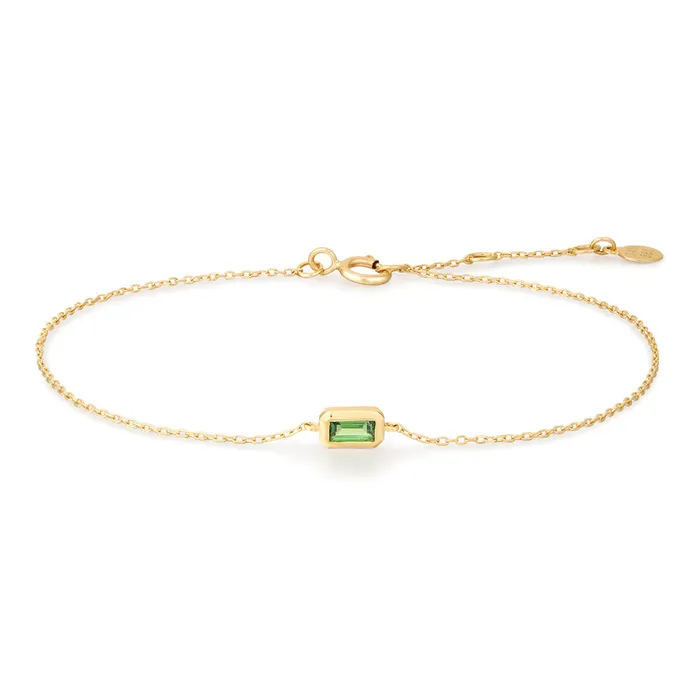 AURELIE GI Bracelets ASPEN Tsavorite Bezel Bracelet