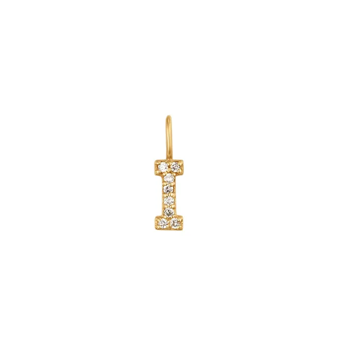 AURELIE GI Charm Necklaces I Diamond Initial Charm