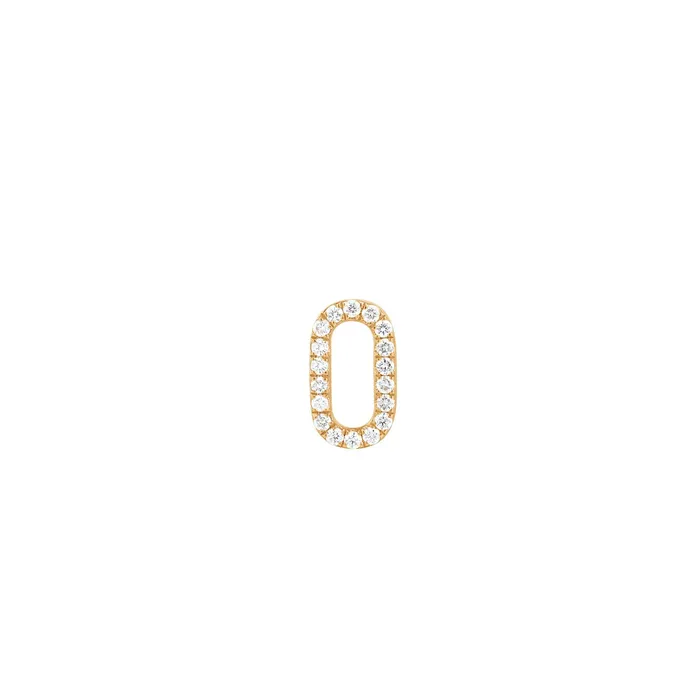 AURELIE GI Charm Necklaces LOUISA Single Diamond Paper Clip Charm