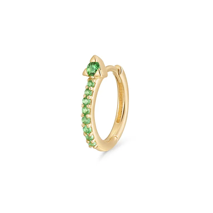 AURELIE GI Earrings EZME Tsavorite Huggie Hoop