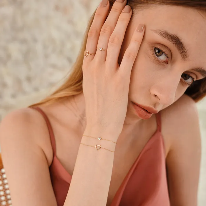 AURELIE GI Rings SOPHIE Diamond Heart Ring