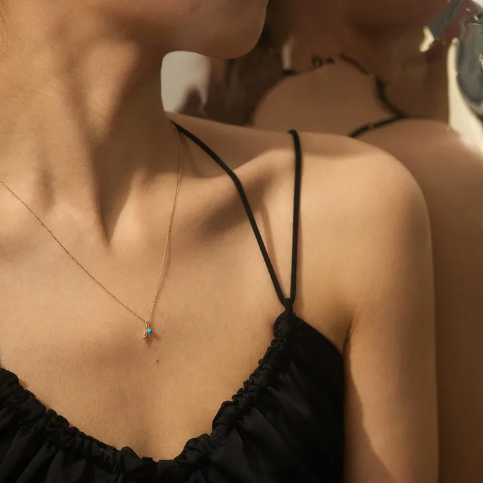 AZURE Turquoise Charm AURELIE GI Charm Necklaces