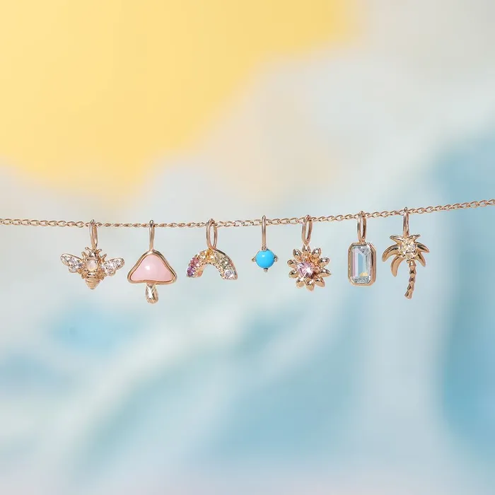 AZURE Turquoise Charm AURELIE GI Charm Necklaces