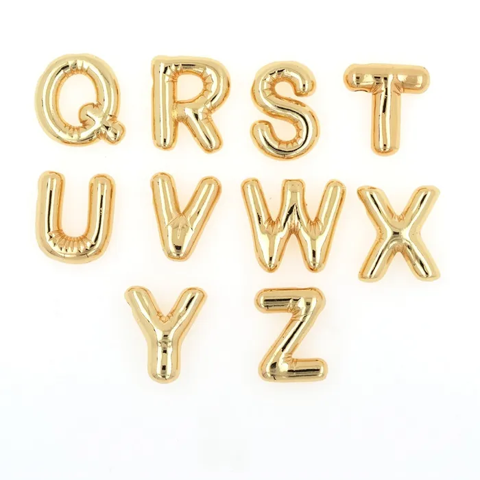 Bangmingwei Jewelry Store Store Necklaces Initial 3D Balloon Letter Pendant Necklace