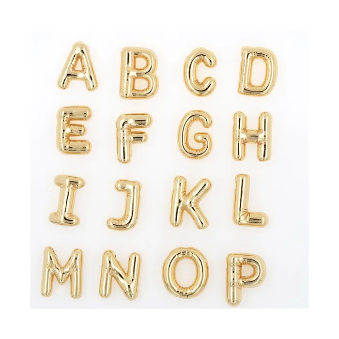 Bangmingwei Jewelry Store Store Necklaces Initial 3D Balloon Letter Pendant Necklace