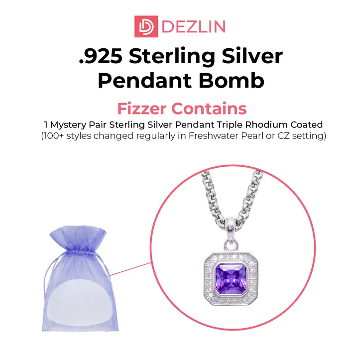 BATH0011PEN925 Pendant Bomb 925 Sterling Silver Rhodium Coated 100 styles Necklaces