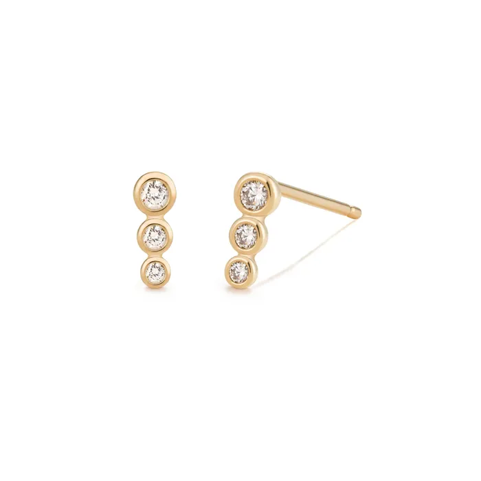 BEY Graduated Bezel Diamond Studs AURELIE GI Earrings
