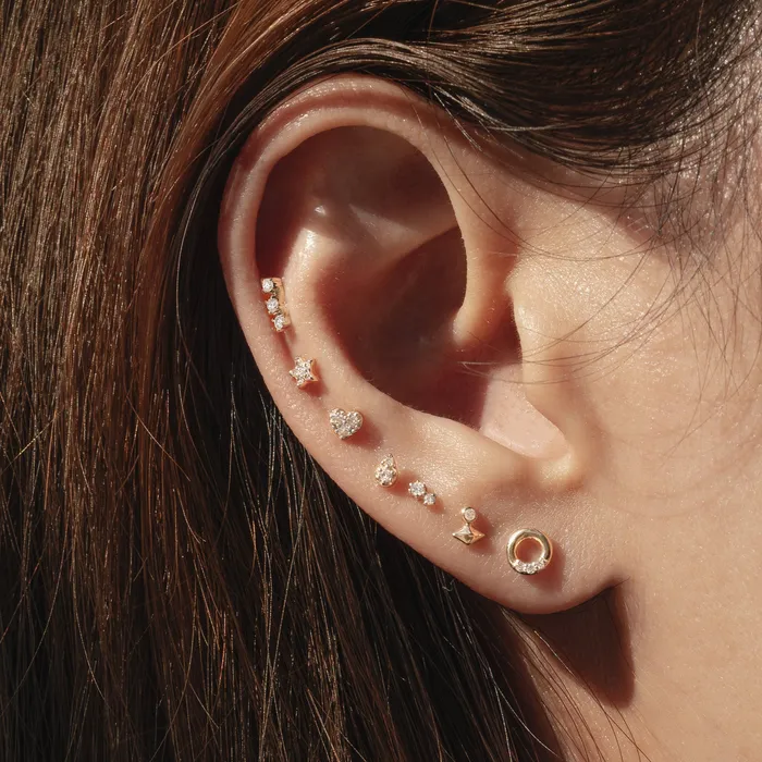 BEY Graduated Bezel Diamond Studs AURELIE GI Earrings