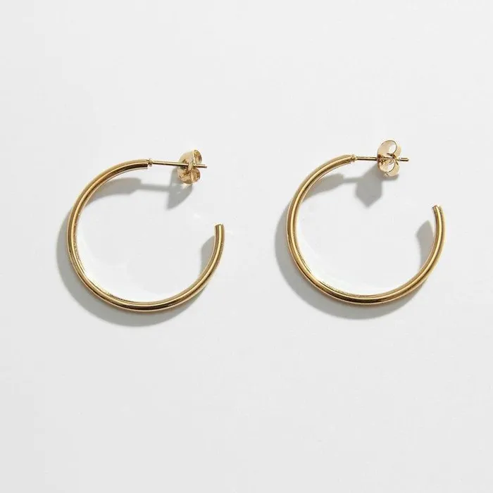 Biella Vintage PreStyled Sets Thin Gold Hoops