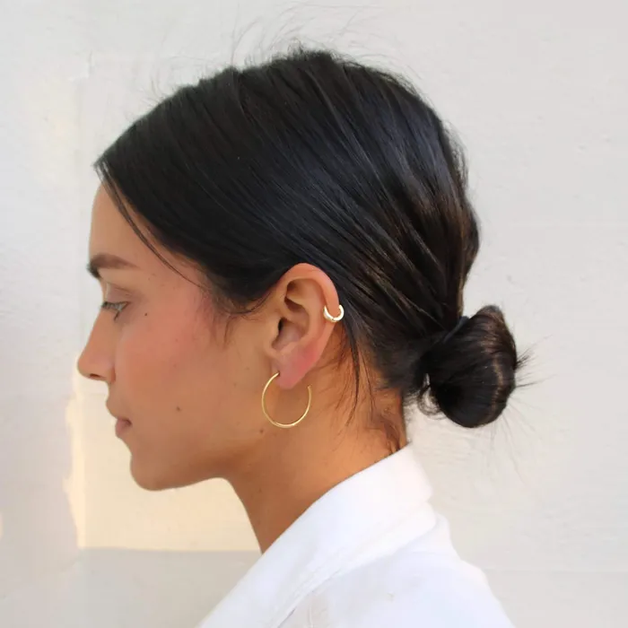 Biella Vintage PreStyled Sets Thin Gold Hoops