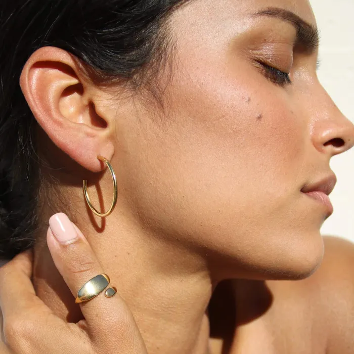 Biella Vintage PreStyled Sets Thin Gold Hoops