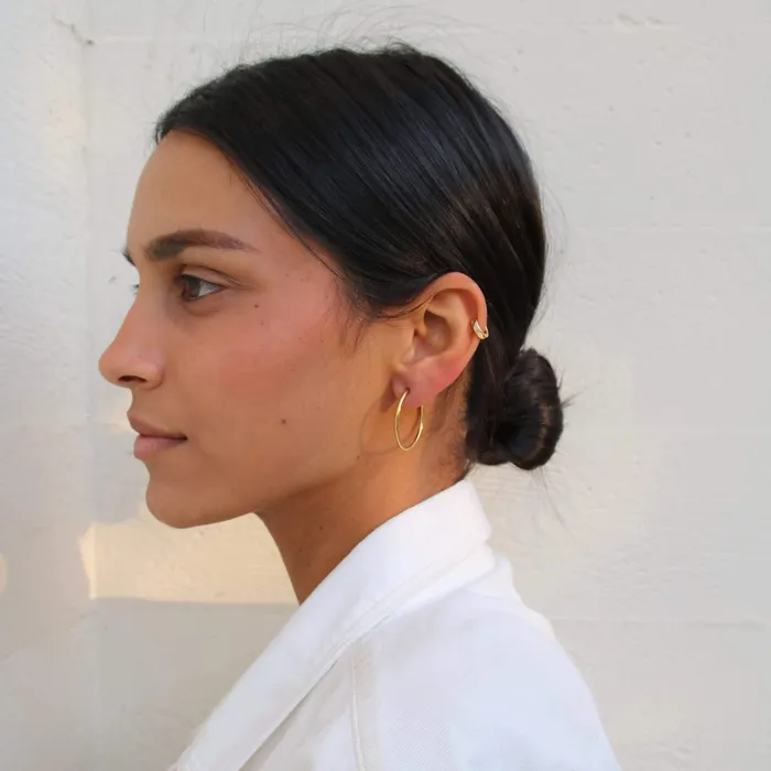 Biella Vintage PreStyled Sets Thin Gold Hoops