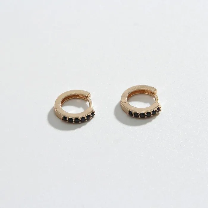 Biella Vintage Rings Black Diamond Huggies