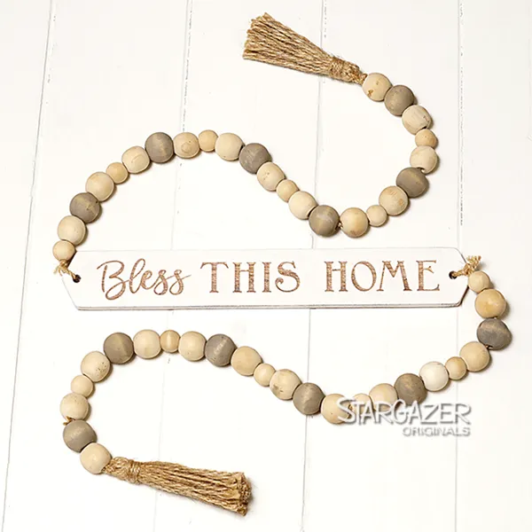 Bless This Home Beaded Garland Stargazer Earrings
