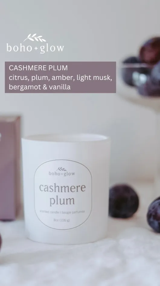 Boho Glow Earrings Cashmere Plum Boho Glow Candle