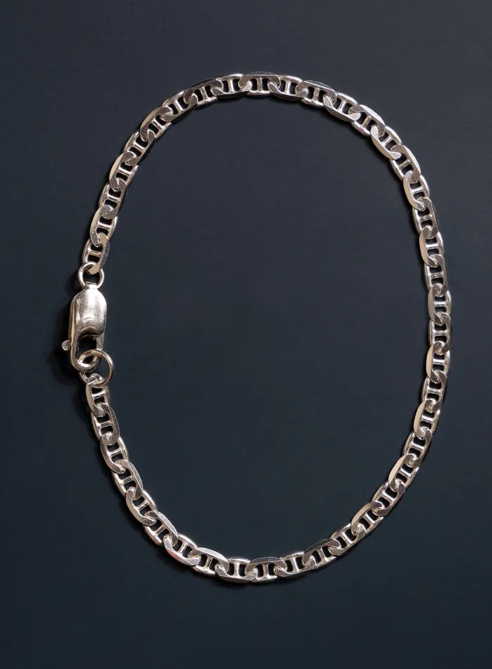 Bracelets 925 Sterling Silver Flat Anchor Chain Mens Bracelet WE ARE ALL SMITH Mens Jewelry Clothing Bracelets 925 Sterling Silver Flat Anchor Chain Mens Bracelet WE ARE ALL SMITH Mens Jewelry Clothing