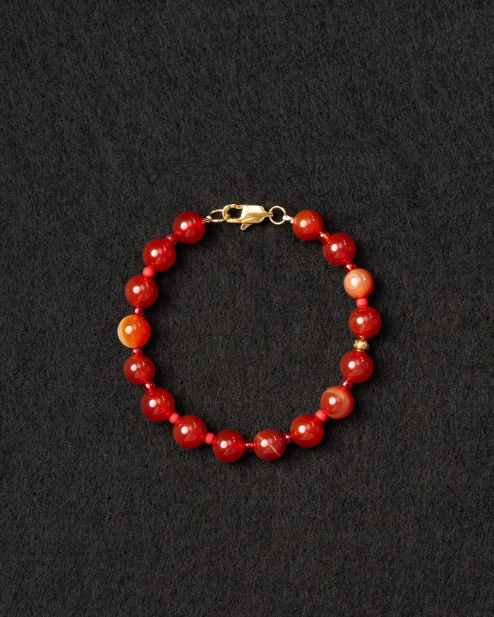 Bracelets CUN Ardor Grand Red Agate Beaded Bracelet