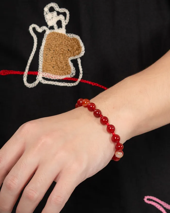 Bracelets CUN Ardor Grand Red Agate Beaded Bracelet