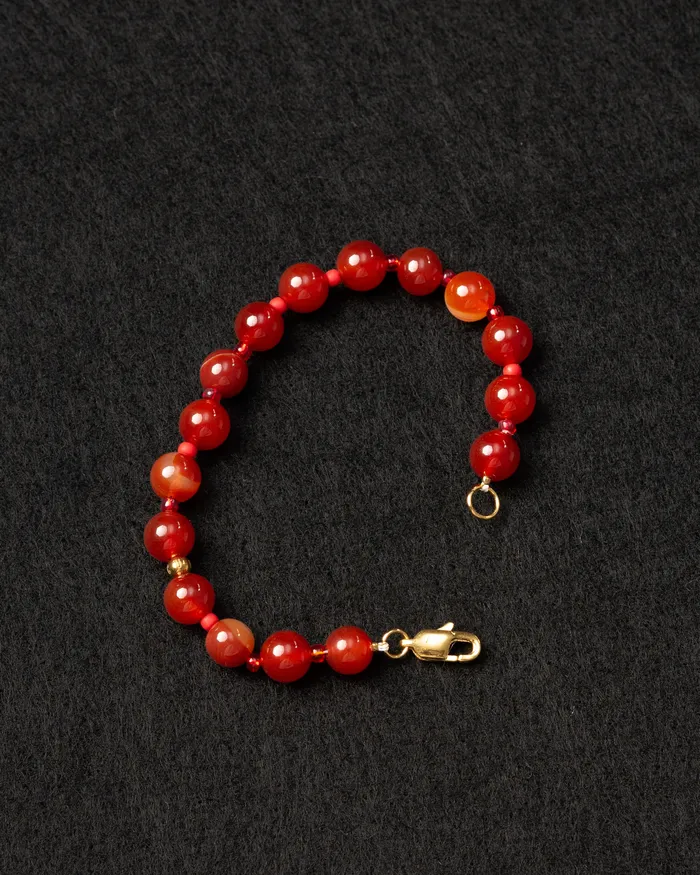 Bracelets CUN Ardor Grand Red Agate Beaded Bracelet
