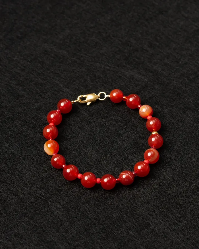 Bracelets CUN Ardor Grand Red Agate Beaded Bracelet