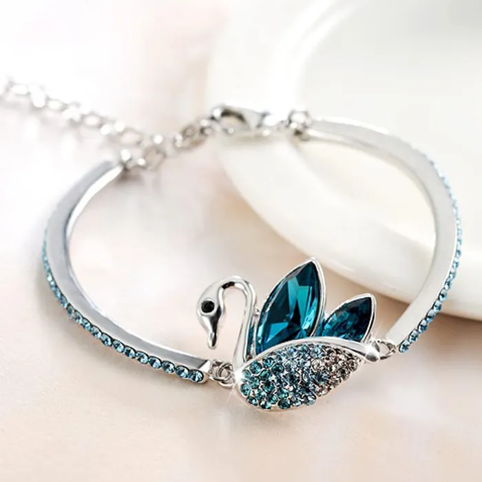 Bracelets Kairangi Kairangi Bracelet for Women and Girls Blue Crystal Swan Shaped Silver Toned Crystal Bracelet for Girls Birthday Gift for Girls and Women Anniversary Gift for Wife Bracelets Kairangi Kairangi Bracelet for Women and Girls Blue Crystal Swan Shaped Silver Toned Crystal Bracelet for Girls Birthday Gift for Girls and Women Anniversary Gift for Wife