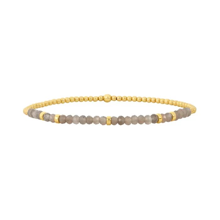 Bracelets Karen Lazar 2mm Signature Bracelet with Chocolate Moonstone and Rondelles Bracelets Karen Lazar 2mm Signature Bracelet with Chocolate Moonstone and Rondelles