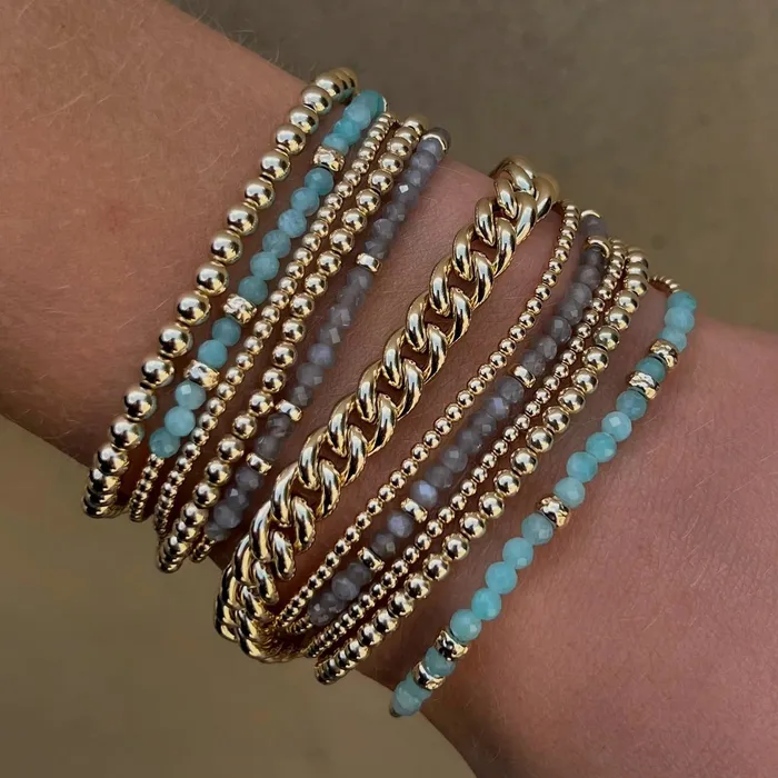Bracelets Karen Lazar 2mm Signature Bracelet with Chocolate Moonstone and Rondelles Bracelets Karen Lazar 2mm Signature Bracelet with Chocolate Moonstone and Rondelles