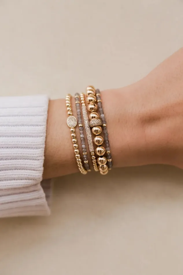 Bracelets Karen Lazar 2mm Signature Bracelet with Chocolate Moonstone and Rondelles Bracelets Karen Lazar 2mm Signature Bracelet with Chocolate Moonstone and Rondelles