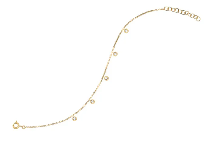 Bracelets Millo Jewelry Diamond 5 Bezel Chain Bracelet