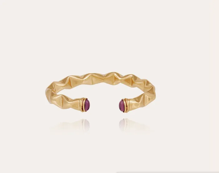 Bracelets Moki cabochons bangle bracelet gold Gas Bijoux