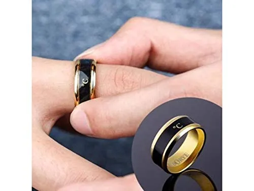 Bracelets Yellow Chimes Band Ring for Men Stainless Steel Ring for for Women Men Unisex 9 Yellow Chimes