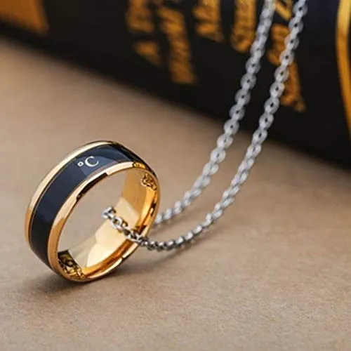 Bracelets Yellow Chimes Band Ring for Men Stainless Steel Ring for for Women Men Unisex 9 Yellow Chimes