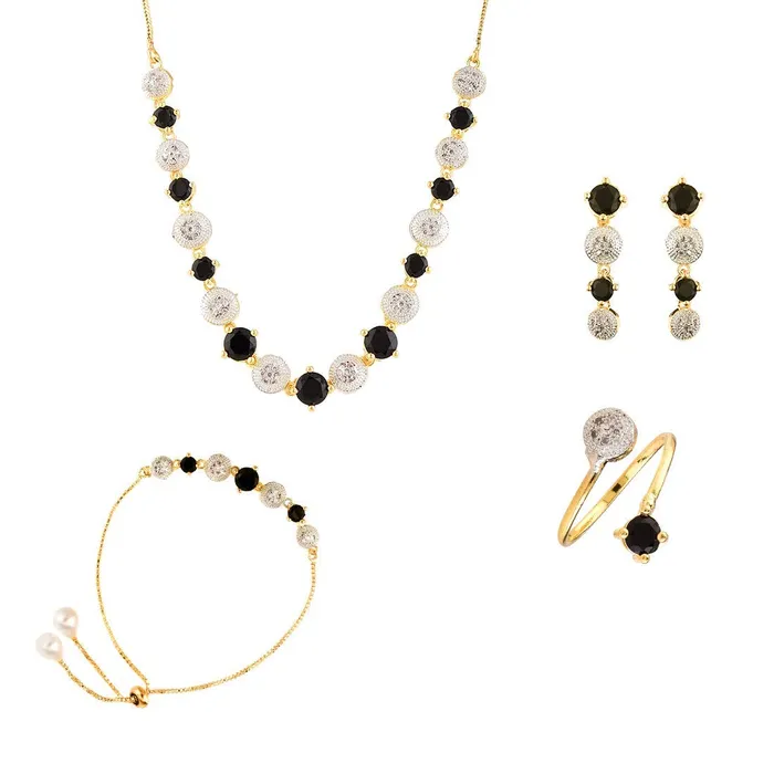 Bracelets Yellow Chimes Premium American Diamond Designer Sparkling Ruby Gold Plated Necklace Set with Bracelet Ring Classic Jewellery Set for Women Girls Red Yellow Chimes Bracelets Yellow Chimes Premium American Diamond Designer Sparkling Ruby Gold Plated Necklace Set with Bracelet Ring Classic Jewellery Set for Women Girls Red Yellow Chimes