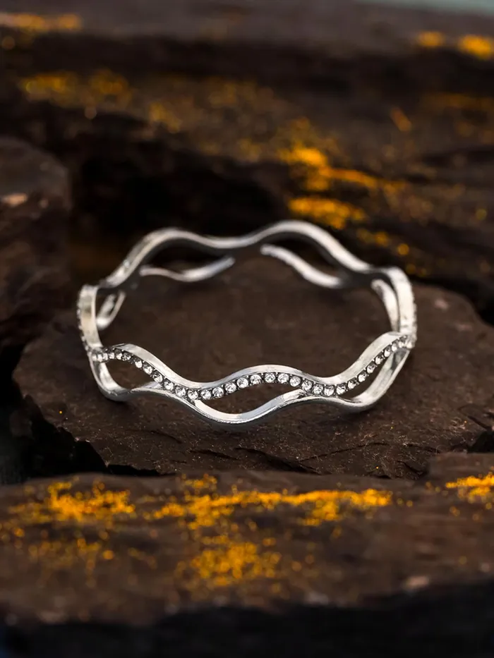 Bracelets Yellow Chimes Yellow Chimes Bangle Bracelet For Woman Fashion Silver Bracelet For Women Hand Accessories For Women Crystal Bangles Bracelets for Girls Birthday Gift for Women Anniversary Gift for Wife