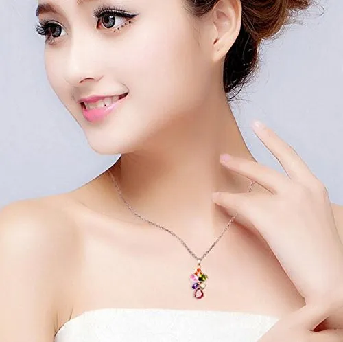 Bracelets Yellow Chimes Yellow Chimes Butterfly Flower Swiss Cubic Zircon Rose Gold Plated Pendant for Women and Girls