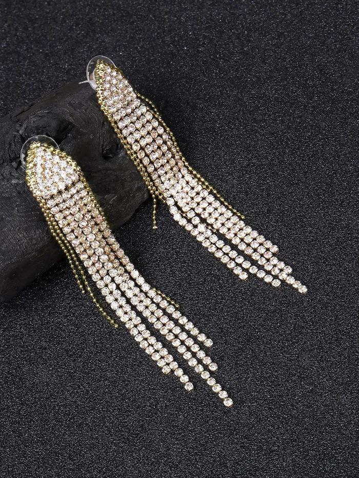 Bracelets Yellow Chimes Yellow Chimes Earrings for Women and Girls Chain Designed Dangler Gold Tone Long Dangler Earrings Birthday Gift for girls and women Anniversary Gift for Wife
