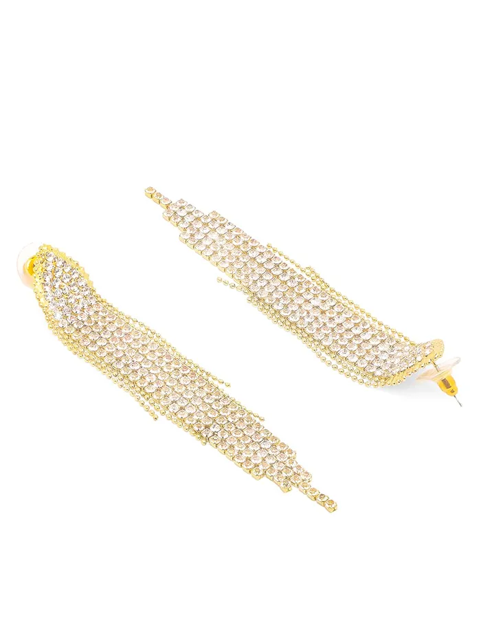 Bracelets Yellow Chimes Yellow Chimes Earrings for Women and Girls Chain Designed Dangler Gold Tone Long Dangler Earrings Birthday Gift for girls and women Anniversary Gift for Wife