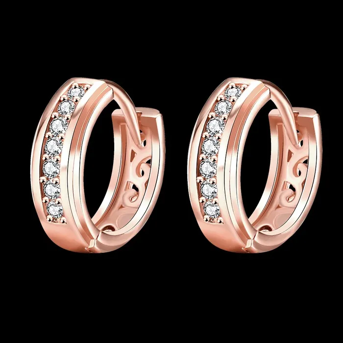 Bracelets Yellow Chimes Yellow Chimes Fashionable Rose Gold Clip on Earring Cubic Zirconia Metal Clipon Earring for Women and Girls