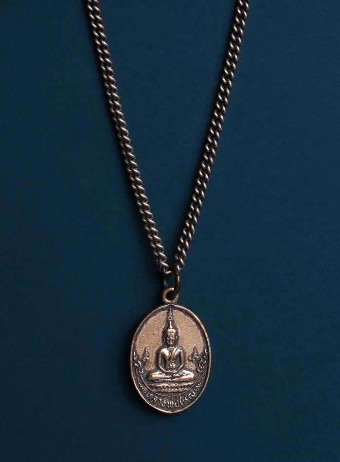 Bronze Oval Buddha Necklace for Men We Are All Smith Necklaces