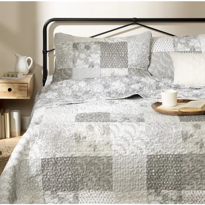 Brunelli Rings Vanille KING Size Quilt Set