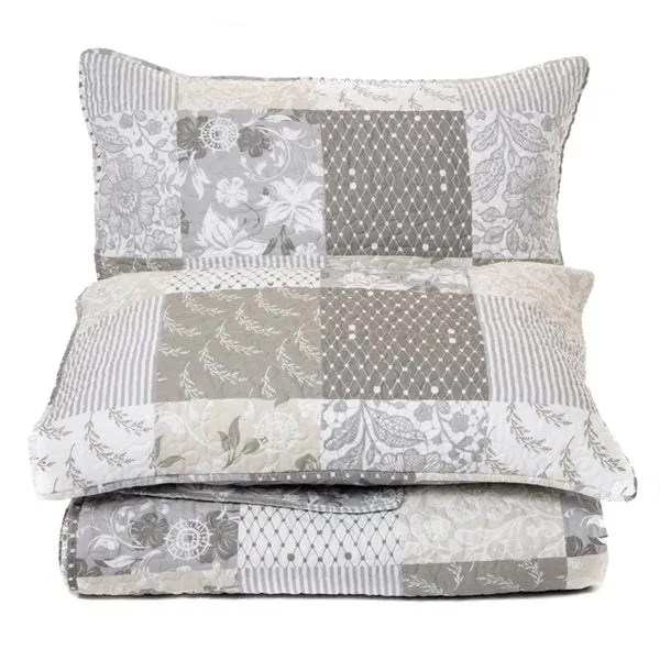 Brunelli Rings Vanille KING Size Quilt Set